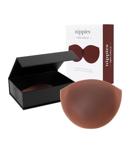 Nippies Semi-Circle Nipple Covers, Skin Safe Adhesive Pasties Hazelnut